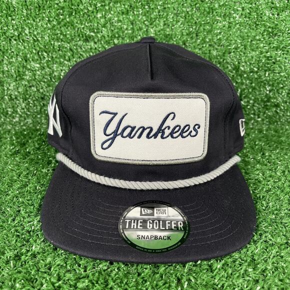 New York Yankees New Era The Golfer Navy Blue Rope Hitch Hat Cap MLB Snapback - Picture 2 of 8